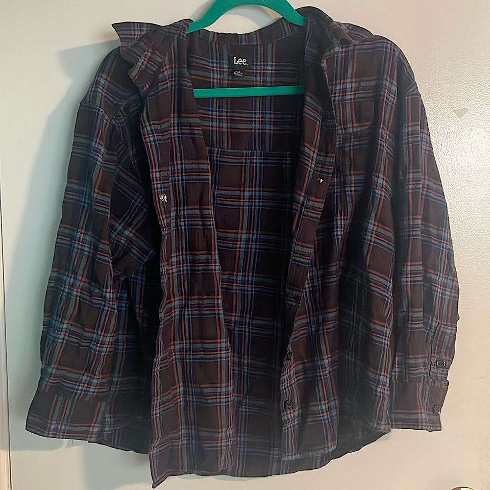 Plaid Button Up Long Sleeve Shirt